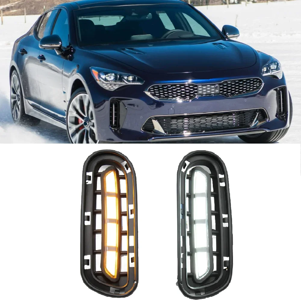 

LED Front Bumper Fog Light Foglights Daytime Running Lights for Kia Stinger 2018 2019 2020 Car Replacement Parts Modification