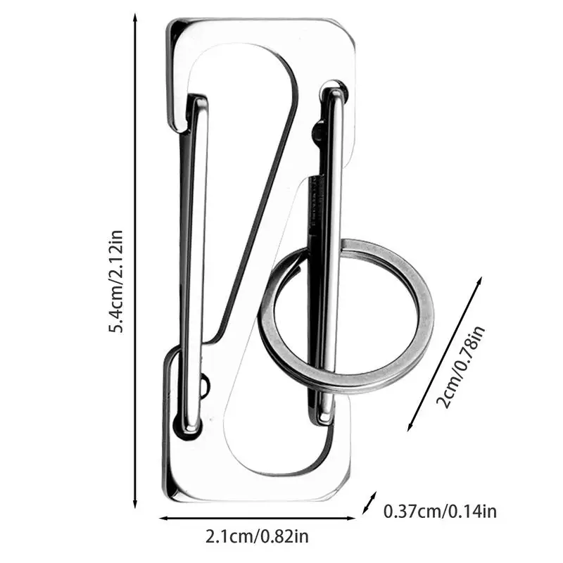 Locking Carabiner With Keyring Key Holders Clip Quick-Release Multi-Tool Key Holder For Camping Climbing Outdoor