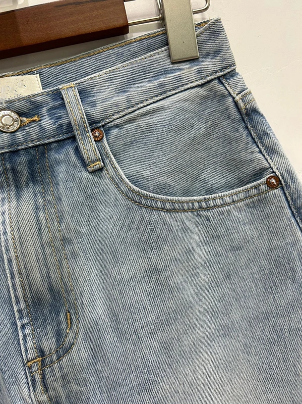 Jenny & Dave 2026 falda vaquera minimalista de verano para mujer, falda Retro de cintura alta con flauta dividida, faldas vaqueras de pierna recta para mujer