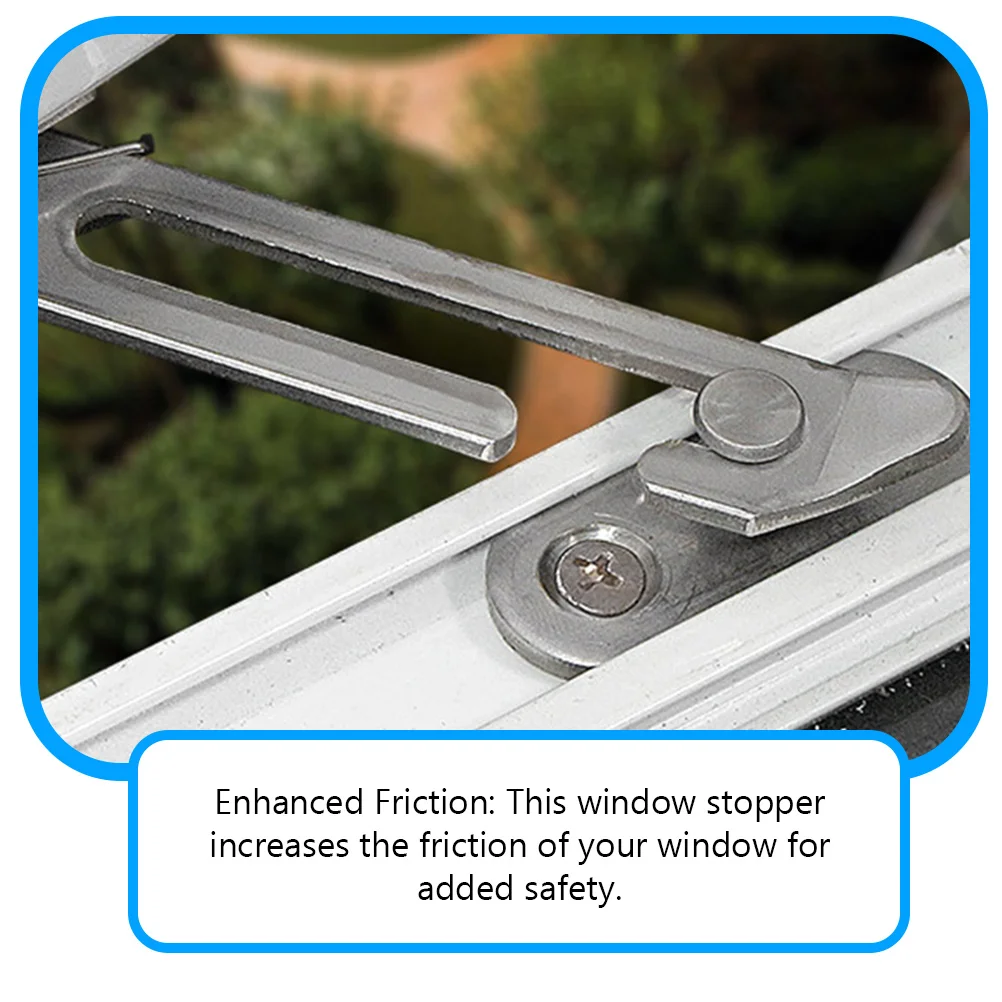 

4pcs Window Latch Stainless Steel Kids Security Lock Opening Limiter Window Stoppers Metal Sash Stopper Hardware