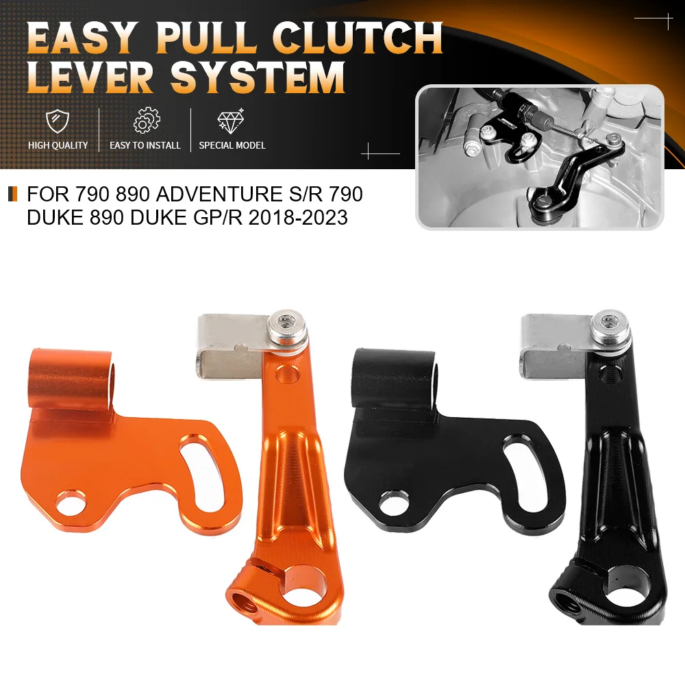 

For 790/890 Adventure S & R models 790/890 Duke 2019-2024 Easy Pull Clutch Lever System Motorcycle One Finger Clutch Compatible