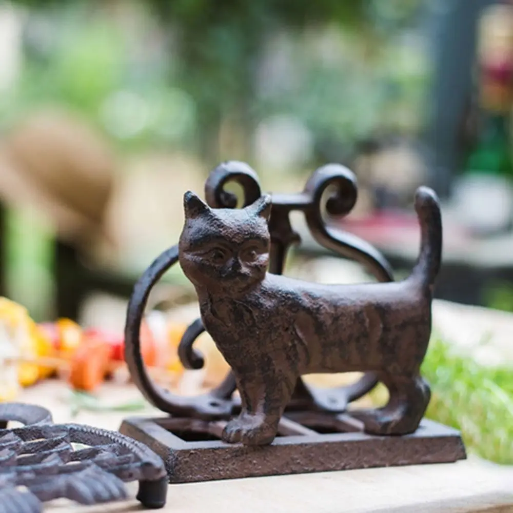 Retro Cast Iron Napkin Holder Vintage Rustic Paper Towel Holder Elegant Exquisite Tissue Holder Kitchen Table