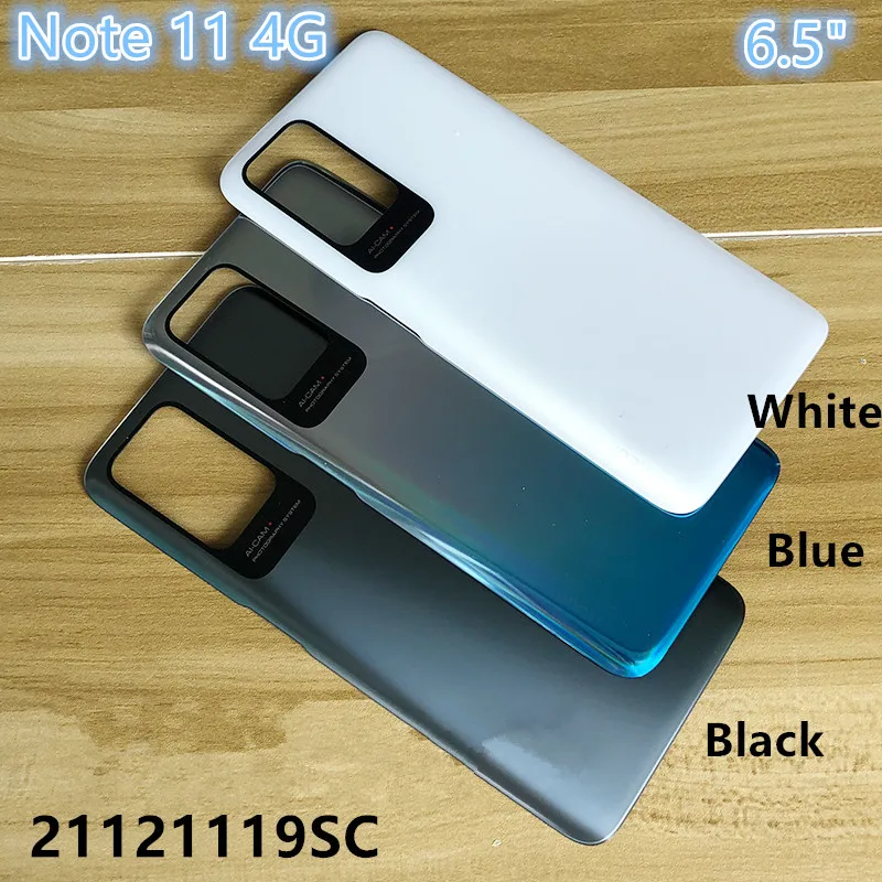 

Note11 4G Housing For Xiaomi Redmi Note 11 4G 6.5" Plastic Battery Back Cover Door Repair Rear Clear Case 21121119SC