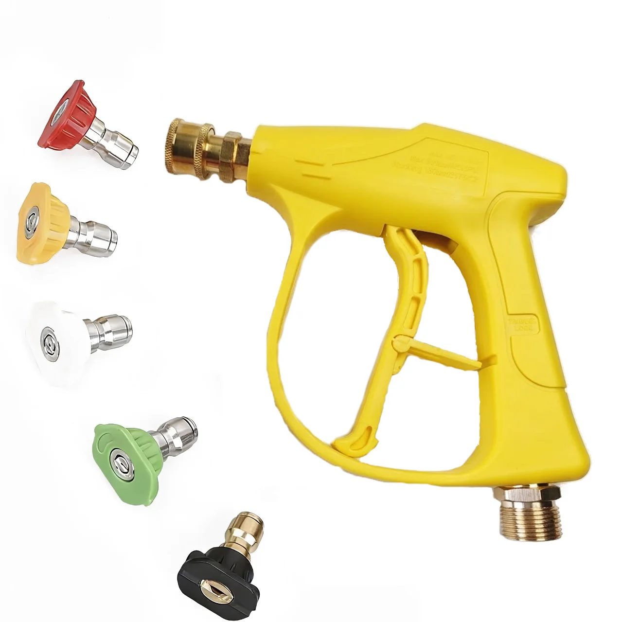 Optional 5‑Color Quick Connect Nozzle Set, High Pressure Washer Gun Equipped with M22‑14 Hose Connector for Washing Work