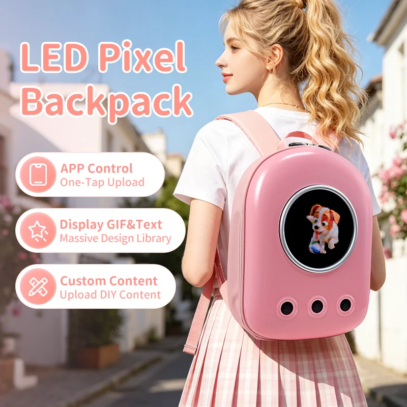 SXMA N2 LED Display Backpack Smart Laptop Locomotive Luggage Bag Outdoor Motorcycle Cycling Rucksack for Camping Travelling 1pc