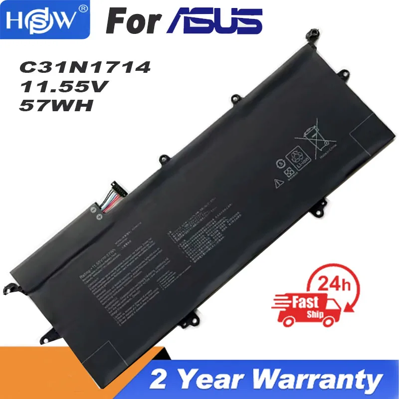 

C31N1714 57WH Battery for ASUS ZenBook Flip 14 UX461UA UX461UN UX461FA UX461FN 2-in-1 UX461UA-E1072T E1022T E1091T C31PQC