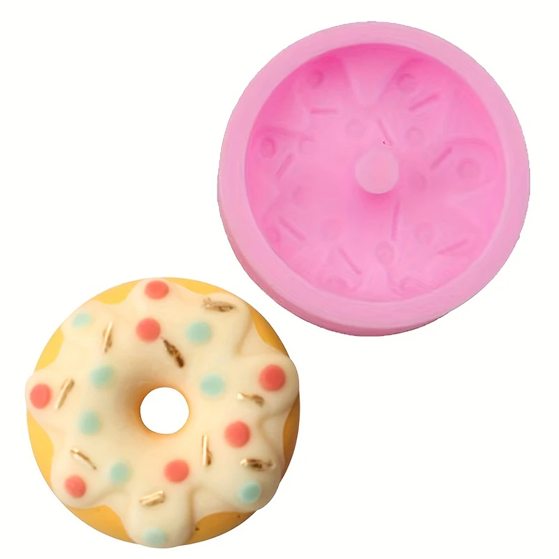 1 piece, donut silicone mold cake mold cake decoration bean cheese ice cream chocolate silicone mold