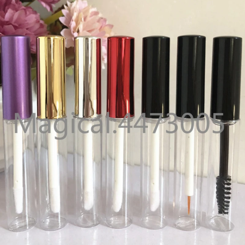 

30/50pcs 5ML Clear Empty Lipgloss Tube with Gold/Purple/Silver Cap, DIY Plastic Portable Liquid Lipstick Container, Makeup Tool