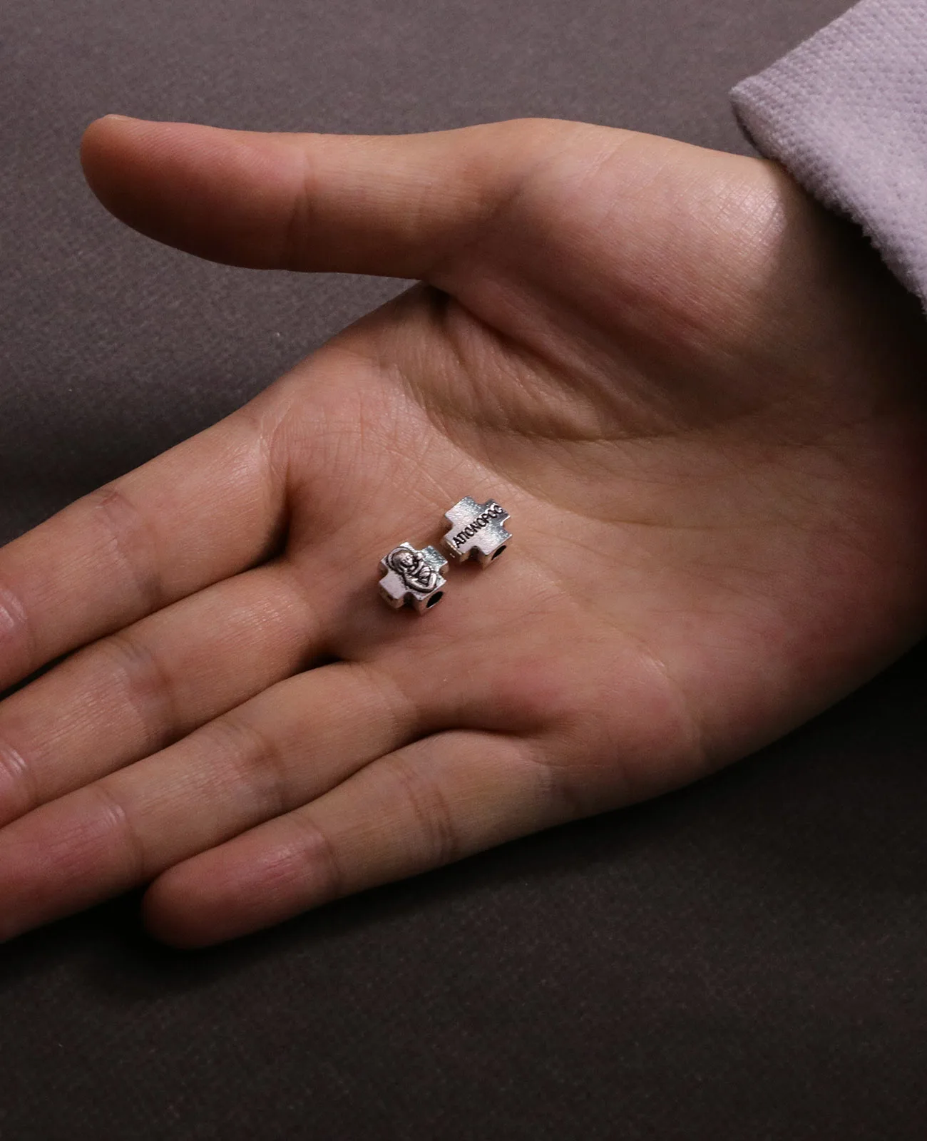 Cottvott 30 قطعة/الوحدة سيدة عقد الرضع يسوع الصليب خزر عازل DIY بها بنفسك الوردية أجزاء الكنيسة مجوهرات الدينية تذكار Accs #4