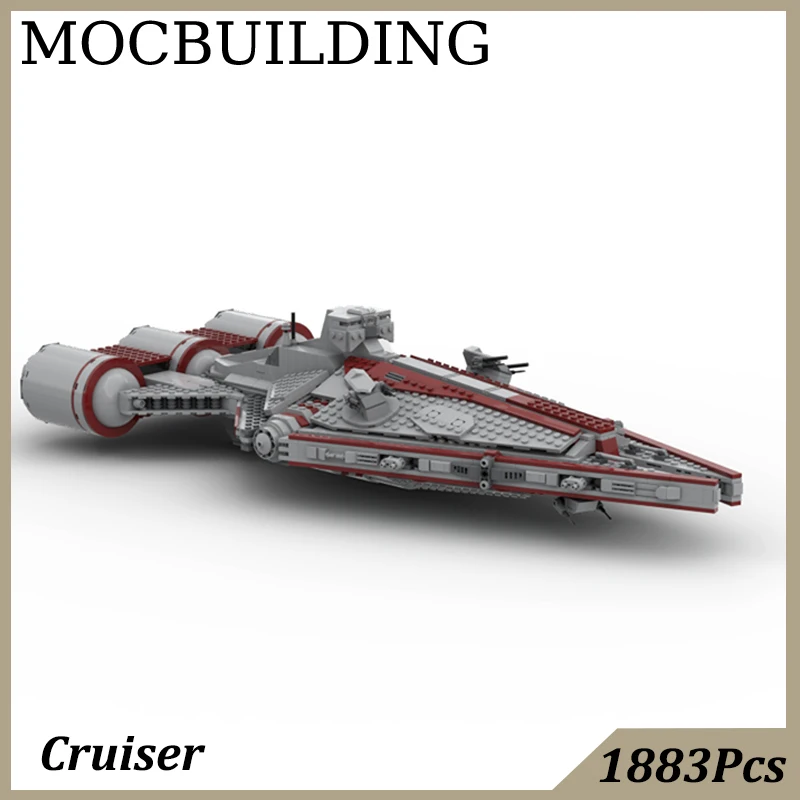 Modelo de nave espacial Light Cruiser MOC, bloques de construcción, juguetes de rompecabezas para niños, regalo de cumpleaños