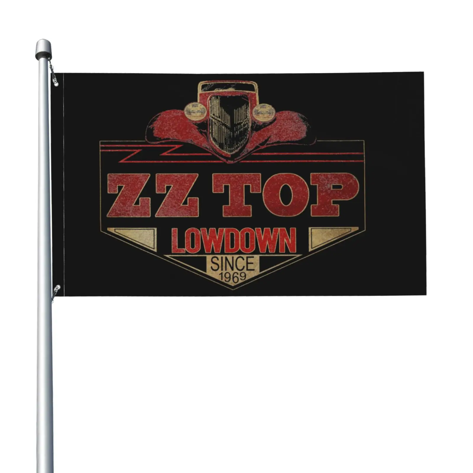 Zz Top Lowdown Since 1969 Blues Rock Flag Banner Flying Printed Customize Hanging Business Advertisement