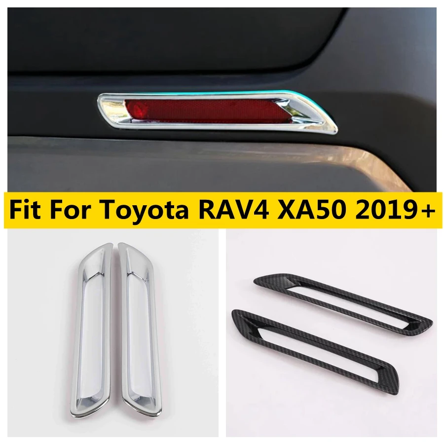 

ABS Car Rear Fog Light Lamp Cover Trim Fit For Toyota RAV4 XA50 2019 2020 2021 2022 2023 RAV 4 Bumper Reflector Accessories