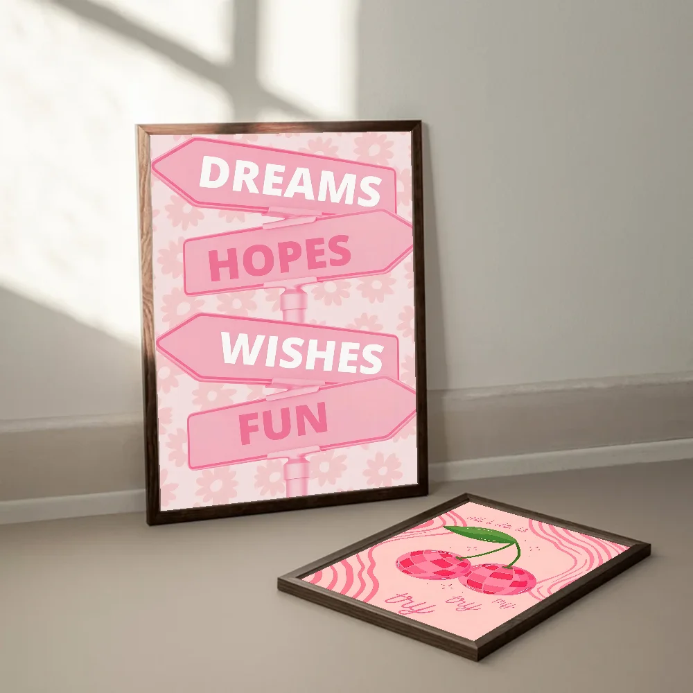 Pink Cream Ace Card Lucky You Aesthetic  Whitepaper Poster HD Quality Poster Wall Art Painting Study Room Wall Decor