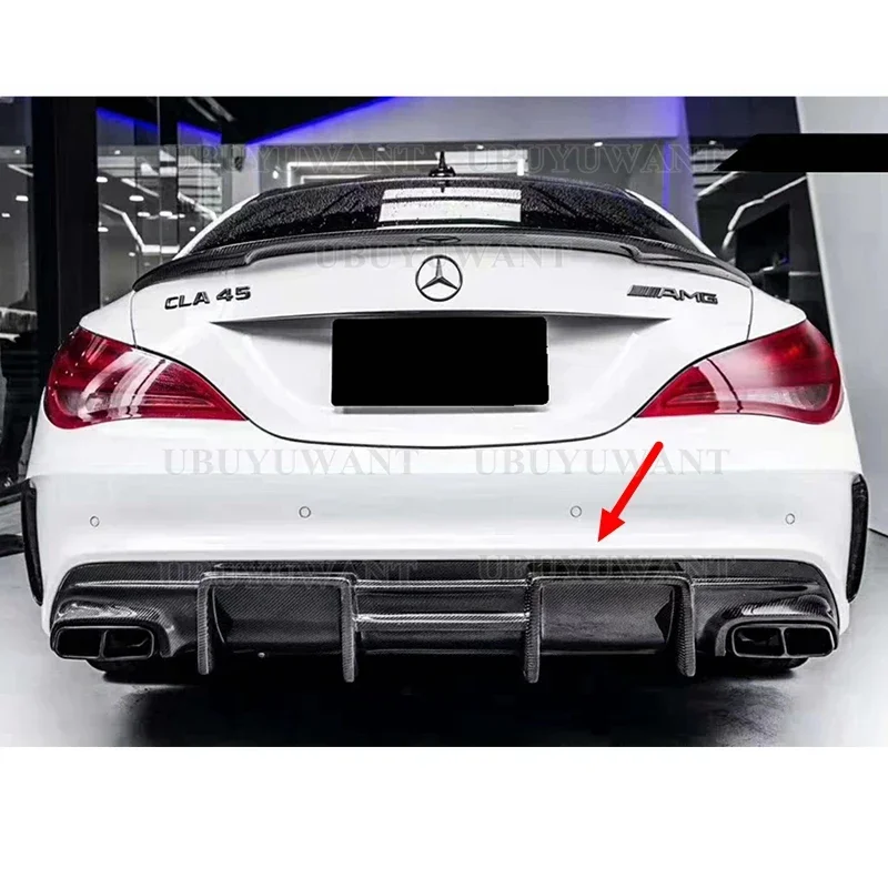 Carbon Fiber Rear Bumper Lip Diffuser For Mercedes Benz CLA Class W117 CLA200 CLA250 CLA260 CLA45 2013-2019 Car Styling