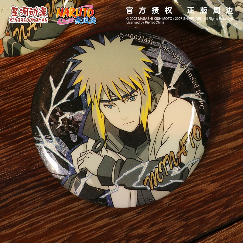 NARUTO 20th Year Uchiha Sasuke Haruno Sakura Hyuga Hinata Kakashi Minato Itachi China Official Authorization Cosplay Badge
