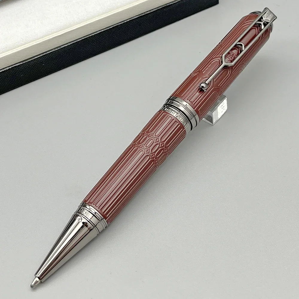 Pluma estilográfica Victor de alta calidad, bolígrafo MB Rollerball, bolígrafos de lujo para escritura de negocios, regalos, negro, rojo y plateado