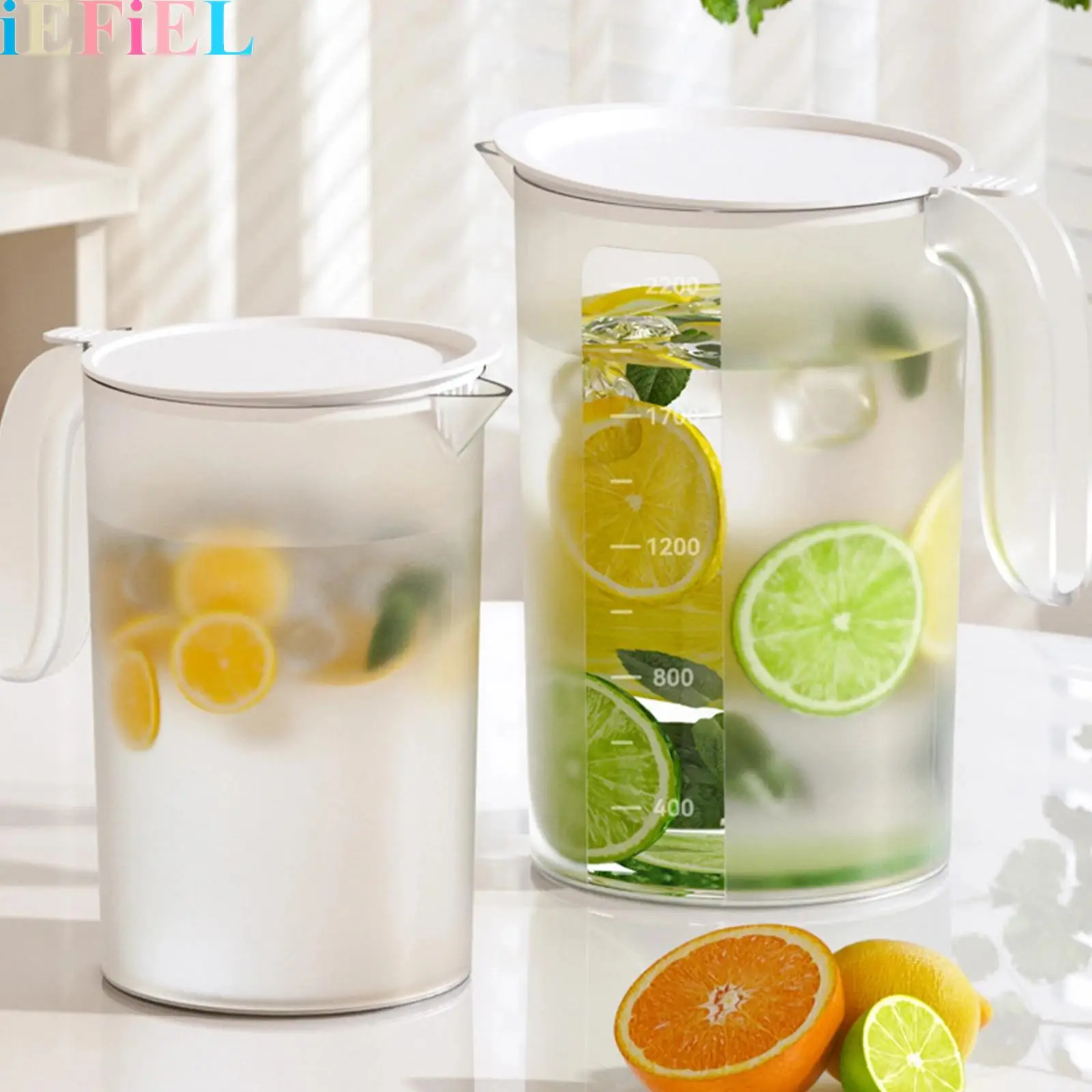 

Plastic Cold Water Household Large-Capacity Heat-Resistant Tea-Making Juice Beverage Jug with Scale for Living Room Use
