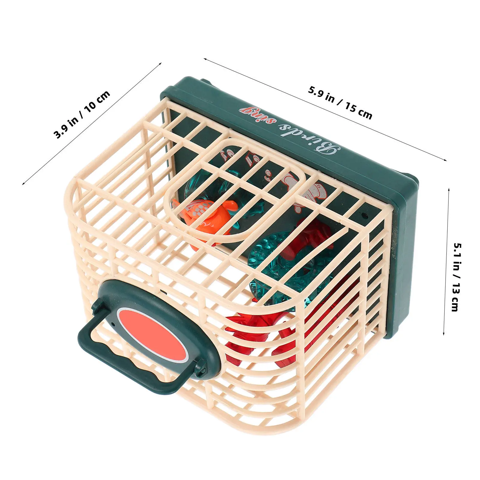 Electric Sound Activated Bird Cage Chirping Light Effect Animated Bird in Cage Interactive Sound Responsive Home Decor for Kids