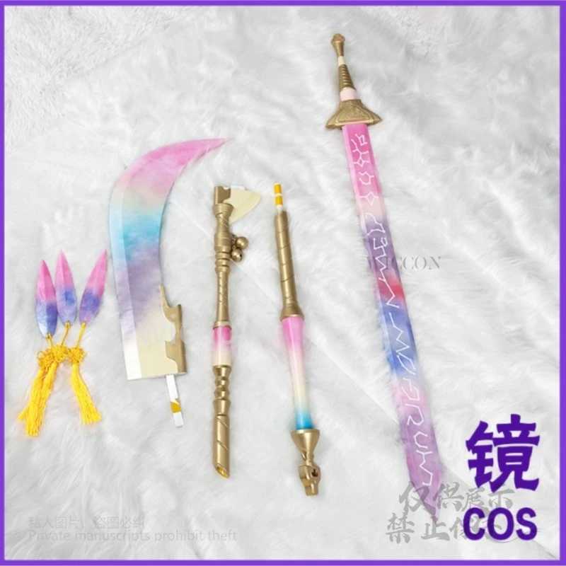 Anime Huntrix Demo N Hunters K-Pop Zoey 액세서리 다채로운 수제 수지 소품 Zoey 코스프레 의상 Mira Rumi 할로윈 파티