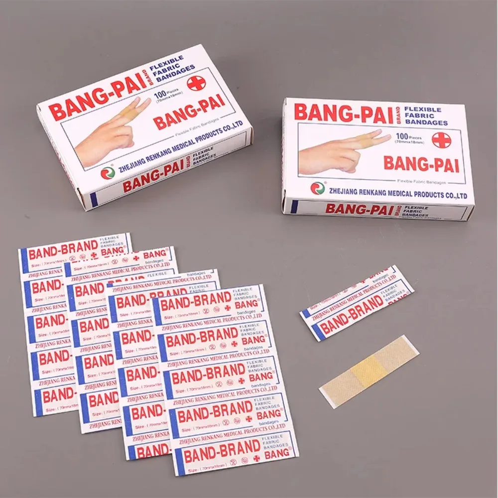 100Pcs/lot Waterproof Bandages Wound Plasters for First Aid Kits Home Travel Care Baby Bandages Bandaids