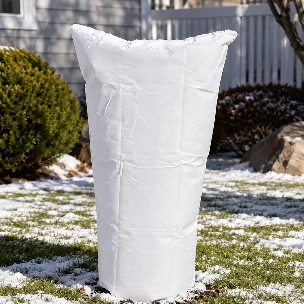 Plant Insulation Cover with Reflective Aluminum Foil Lining for Cold Weather Protection 39.4 x 19.7 in Drawstring Closure