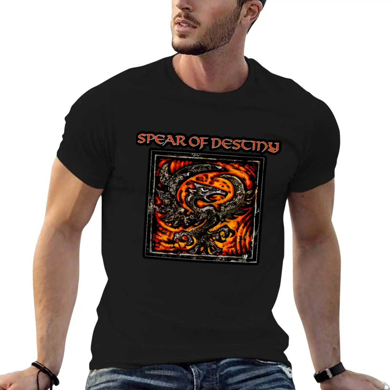 

men British spear man shirts men t cotton T-Shirt shirt 100% band destiny of t for rock