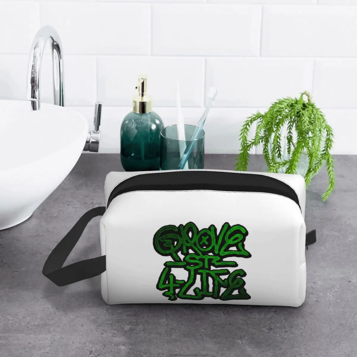 Harajuku Grove 4 Life GTA San Andreas حقيبة مستحضرات تجميل منظم مستحضرات التجميل تخزين Dopp عدة أدوات الزينة حقيبة مستحضرات التجميل مقلمة