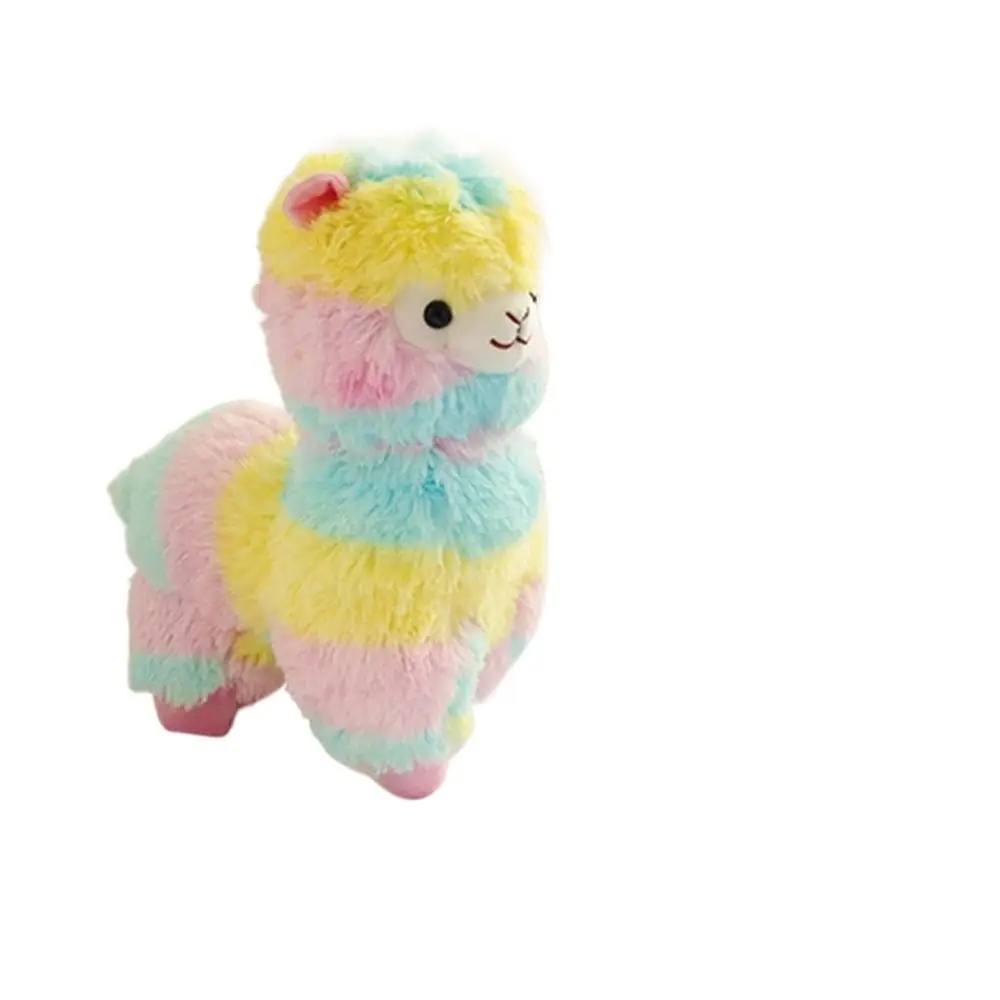 Brinquedo de aniversário fantoche brinquedo figura de pelúcia colorido alpaca boneca brinquedos de pelúcia alpaca boneca de pelúcia casa brinquedos macios