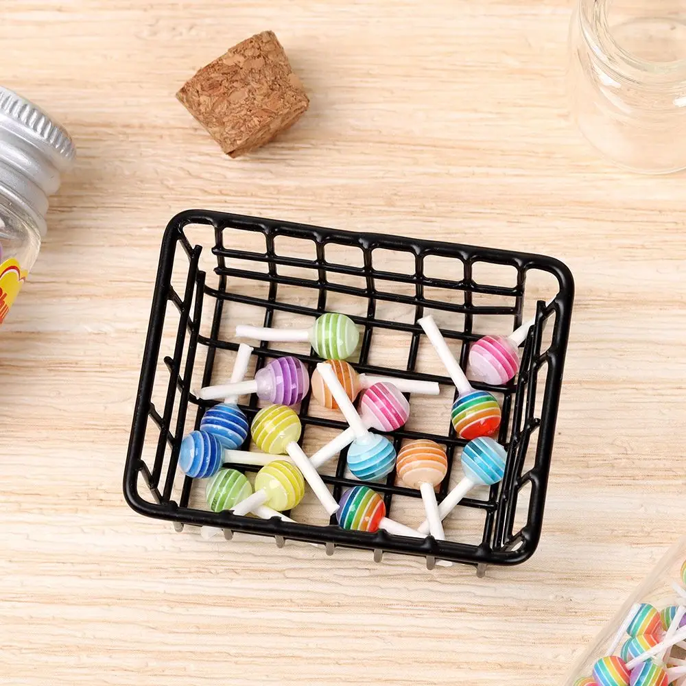 Miniature Food Simulation Sugar Candy Box 1/12 Scale Lollipops With Jar Dollhouse DIY Accessories Photography Props Doll House