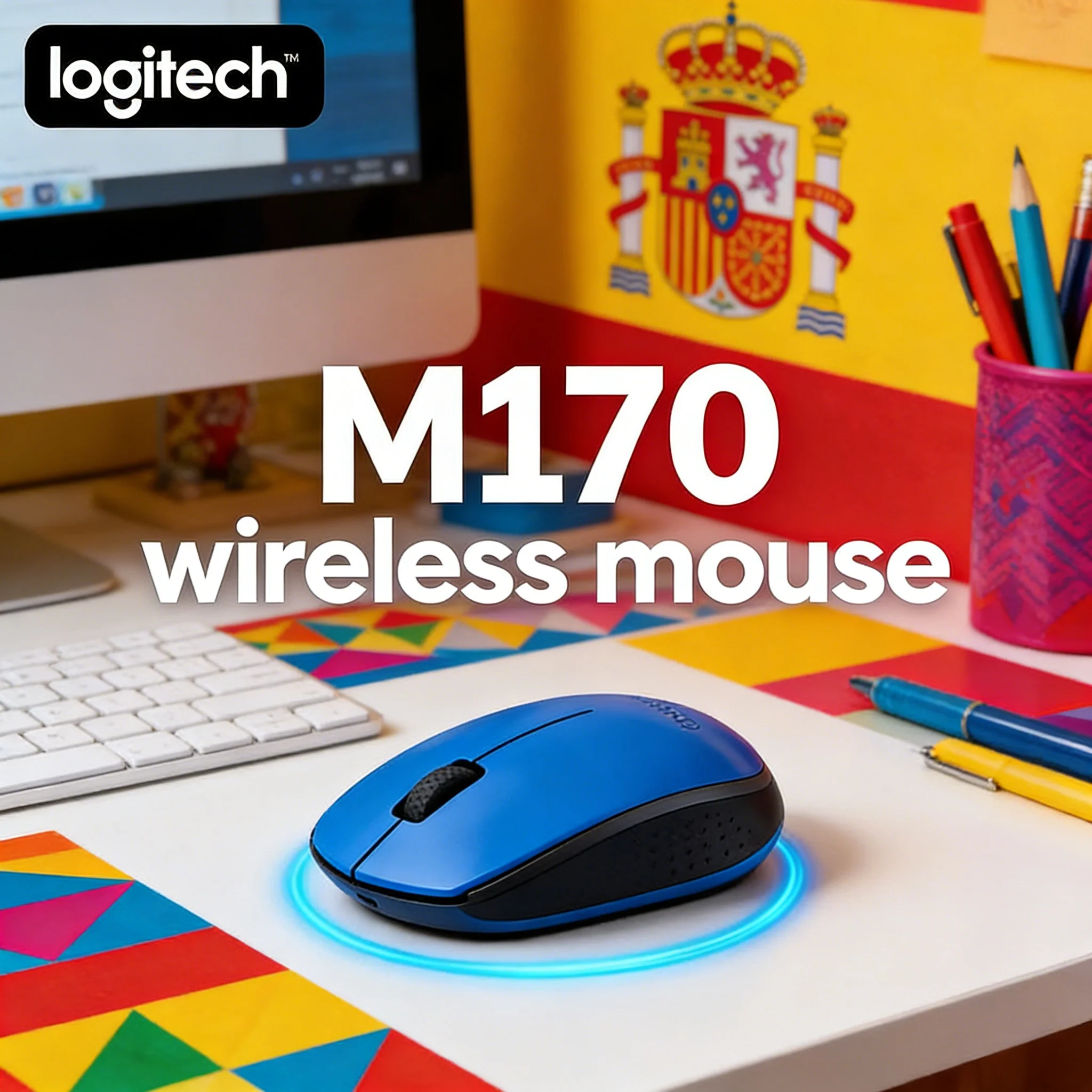 

Logitech M170 Wireless Mouse - Ergonomic Comfort Grip Multiple Colors Long Battery Life Compatible with Windows And Mac Laptop