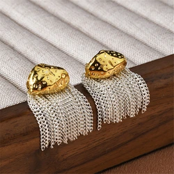 New earrings chain tassel earrings fashionable simple metal ladies pattern banquet additional 2024