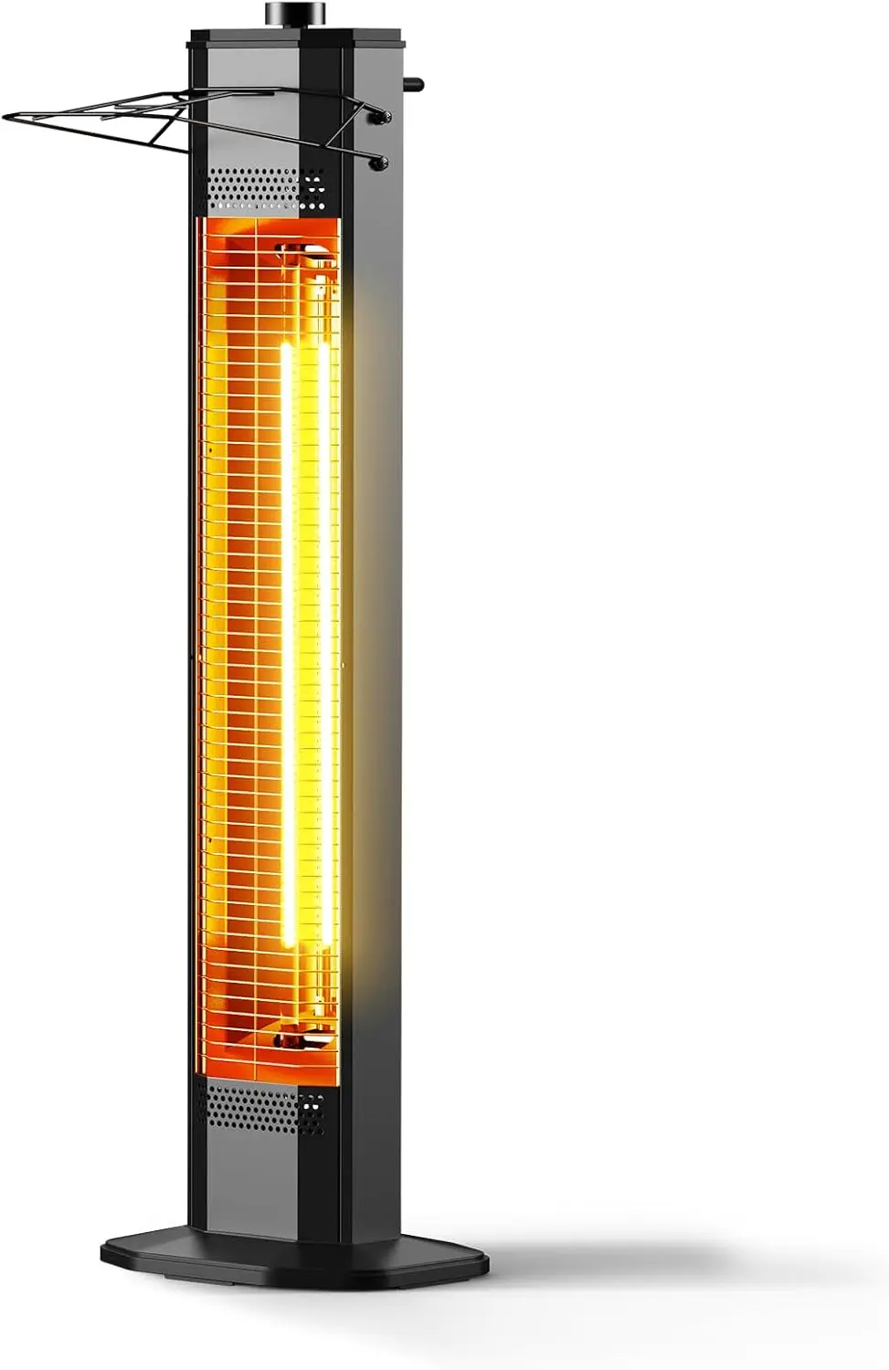 Outdoor Electric Patio Heater, 34-inch 1500W Infrared Tower Heater with Instant Heating, Tip-Over & Overheat Protection, IPX5 Wa