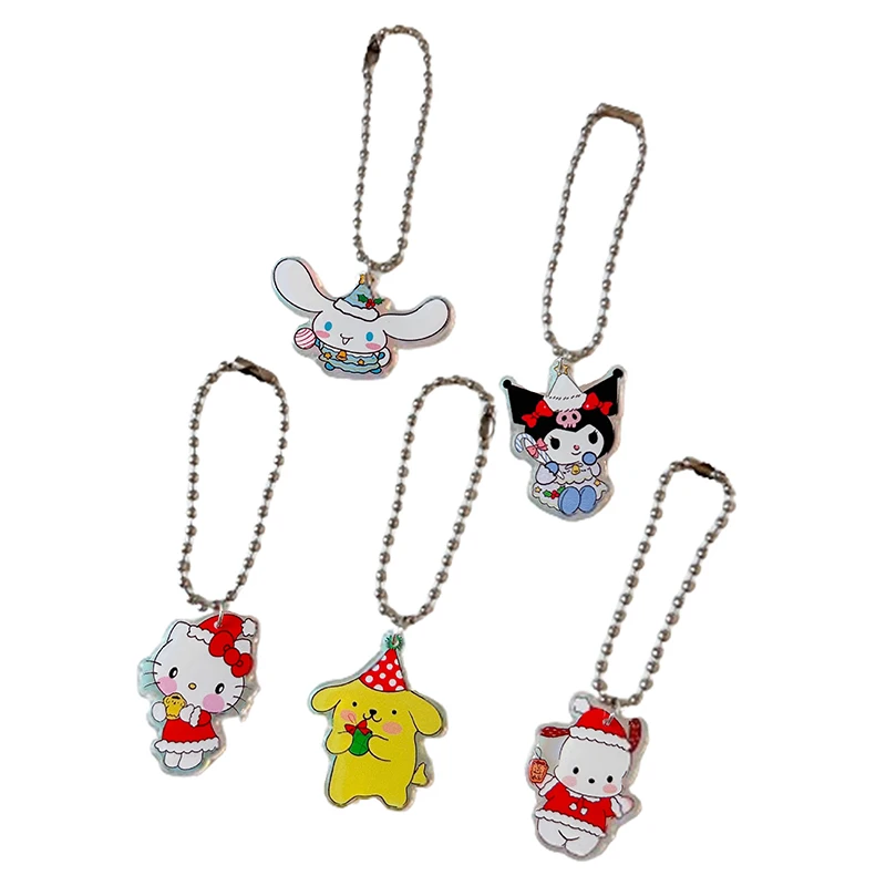 Sanrio Acrílico Charme Jóias Acessórios, Desenhos Animados de Natal, Bonito, Laser, Colar, Pulseira, Brinco, Pingente, DIY Artesanato Suprimentos, 1Pc