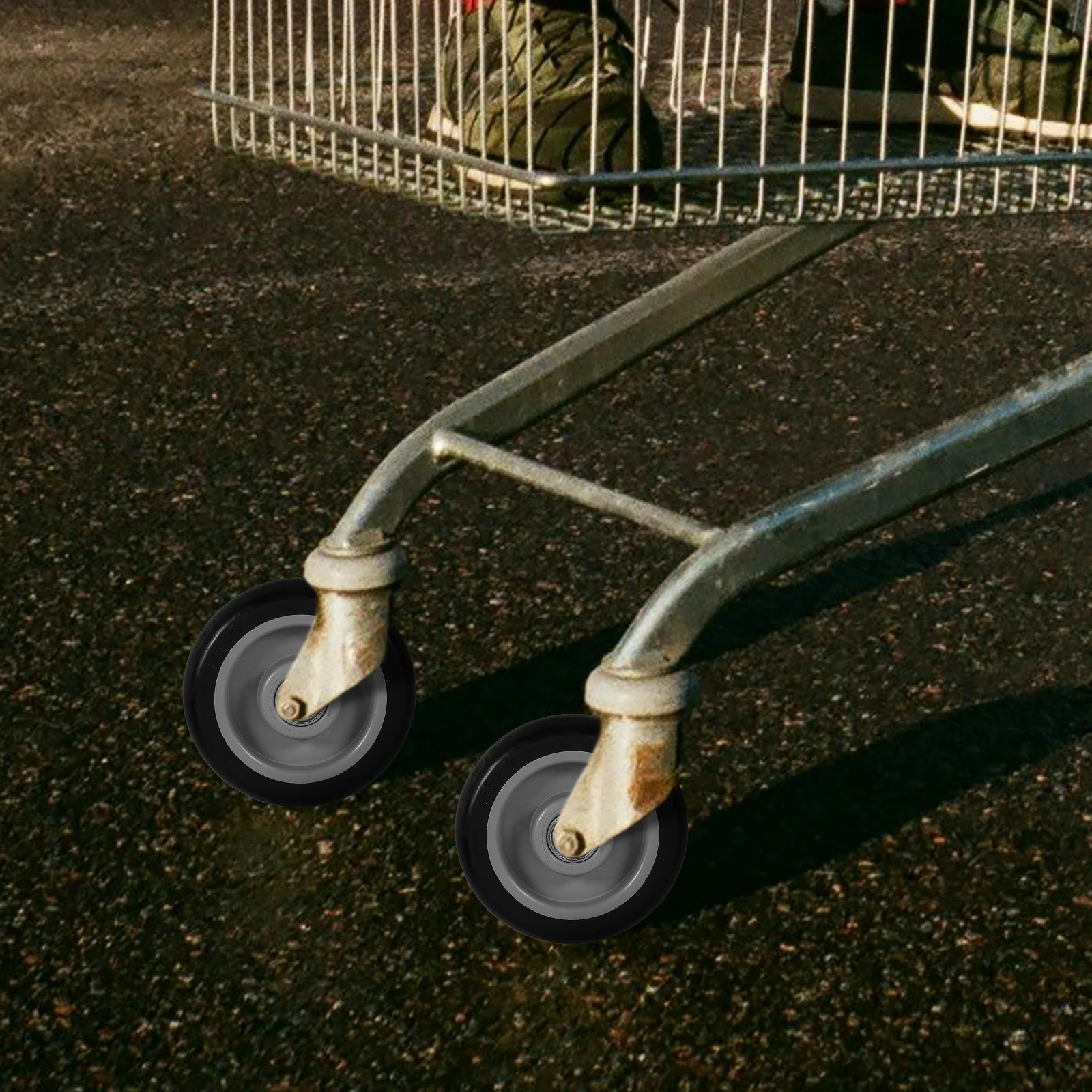 

4Pcs Shopping Cart Wheels Replacement Durable Quiet Rolling 360 Degree Universal Grocery Trolley Cart Wheels Plastic