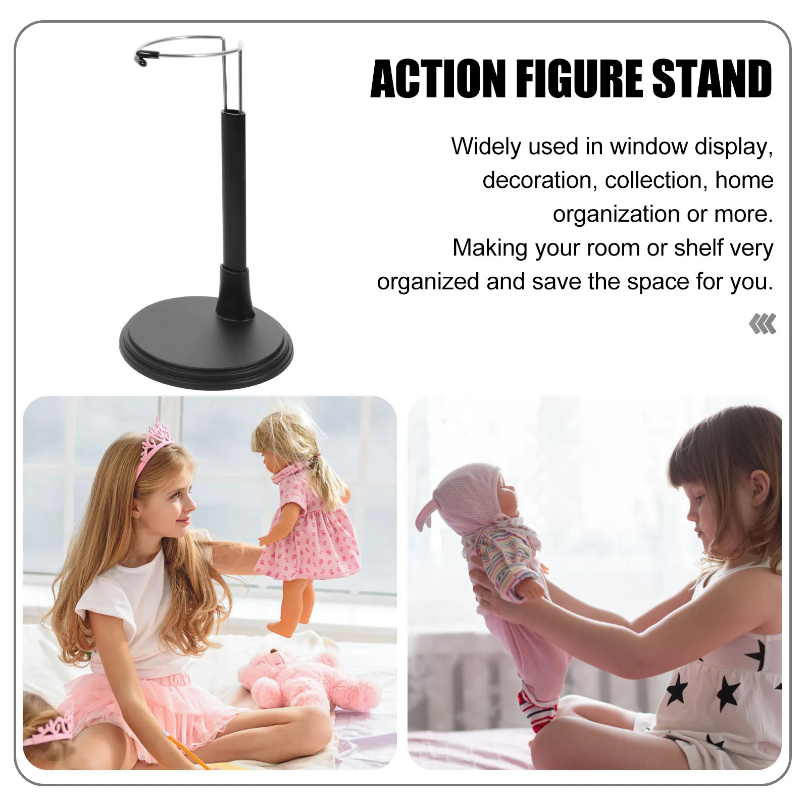 

2 Pcs Stand 25CM PVC Miniature Holder Display Rack Adjustable Height Figure Support Base for Model Action Excellent Quality