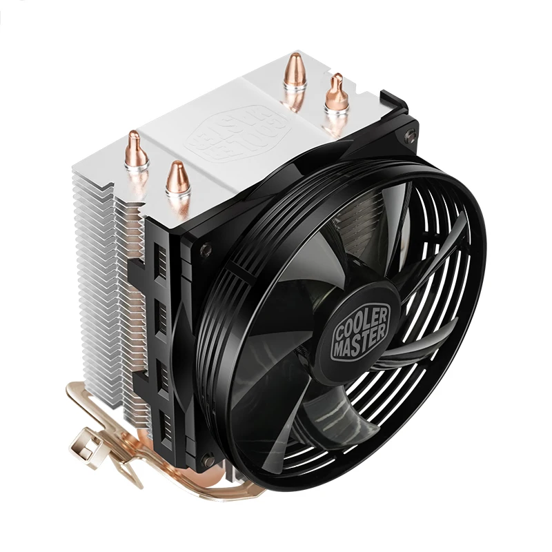 Refroidisseur Master T20 CPU, refroidisseur 2 caloducs, à faible bruit, pour lincome 115X/1200/1700 AMD AM4/AM3 95.5mm, refroidissement silencieux, ventilateur LED rouge