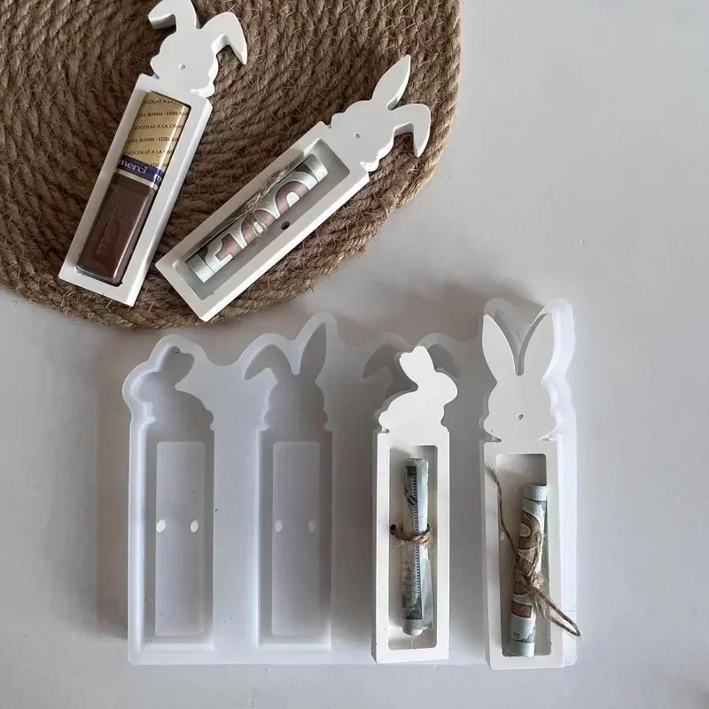 2026-High-quality Silicone Mold DIY Resin Casting Easter Bunny Stand Mould for Home Decoration & Gift Crafting