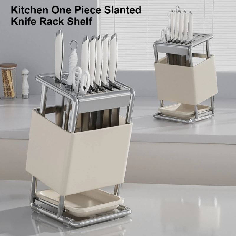 Q81C Compact Kitchen Castlery Block Slanted Insertion Multifunktion Cutleries Lagerregal