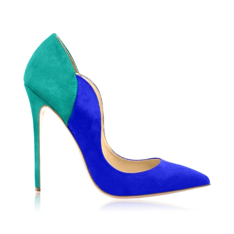 

2026Spring and Autumn New Product Color blocked Pointed Fine Heels Shallow Mouth High Heels Goddess Style Single Shoes for Women