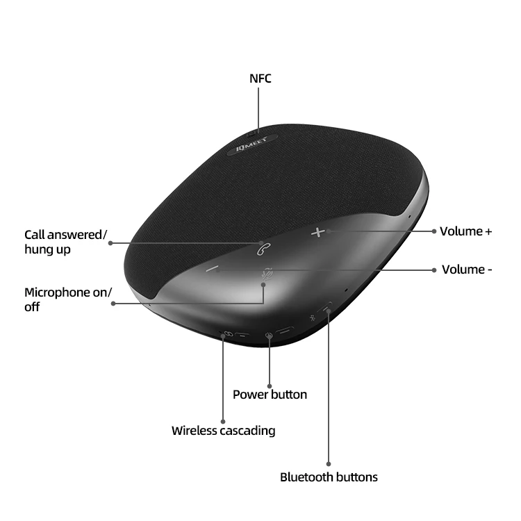 

14 Hours Of Continuous Talk AI Noise Reduction Conference Wireless Bluetooth Handsfree Full Duplex Speakerphone USB