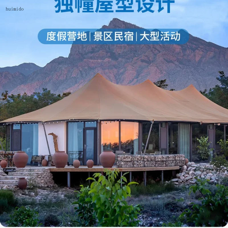 Wild Luxury Luxury Hotel Tent Homestay Campground Resort Commercial Reception Hall Two Rooms and One Hall Tent Customization