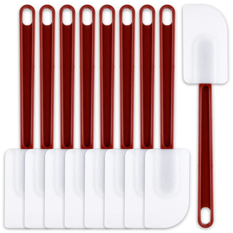 

9 Pcs Silicone Rubber Spatula Non Stick Heavy Duty Scraper For Kitchen Cooking Frying Spreading Baking