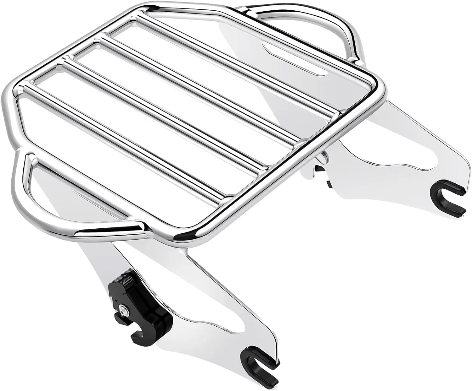 Chrome Detachable 2Up Luggage Rack Mounting Rack Compatible for Harley Davidson Touring Road King Street/Electra Glide 2009-2024
