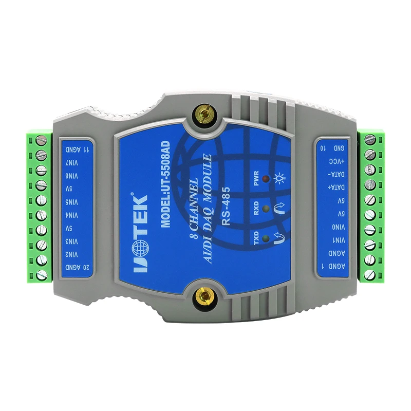 Modulo di acquisizione AI/DI UOTEK a 8 canali CON chip di conversione analogico-digitale a 24 bit di TI senza resistori esterni UT-5508AD