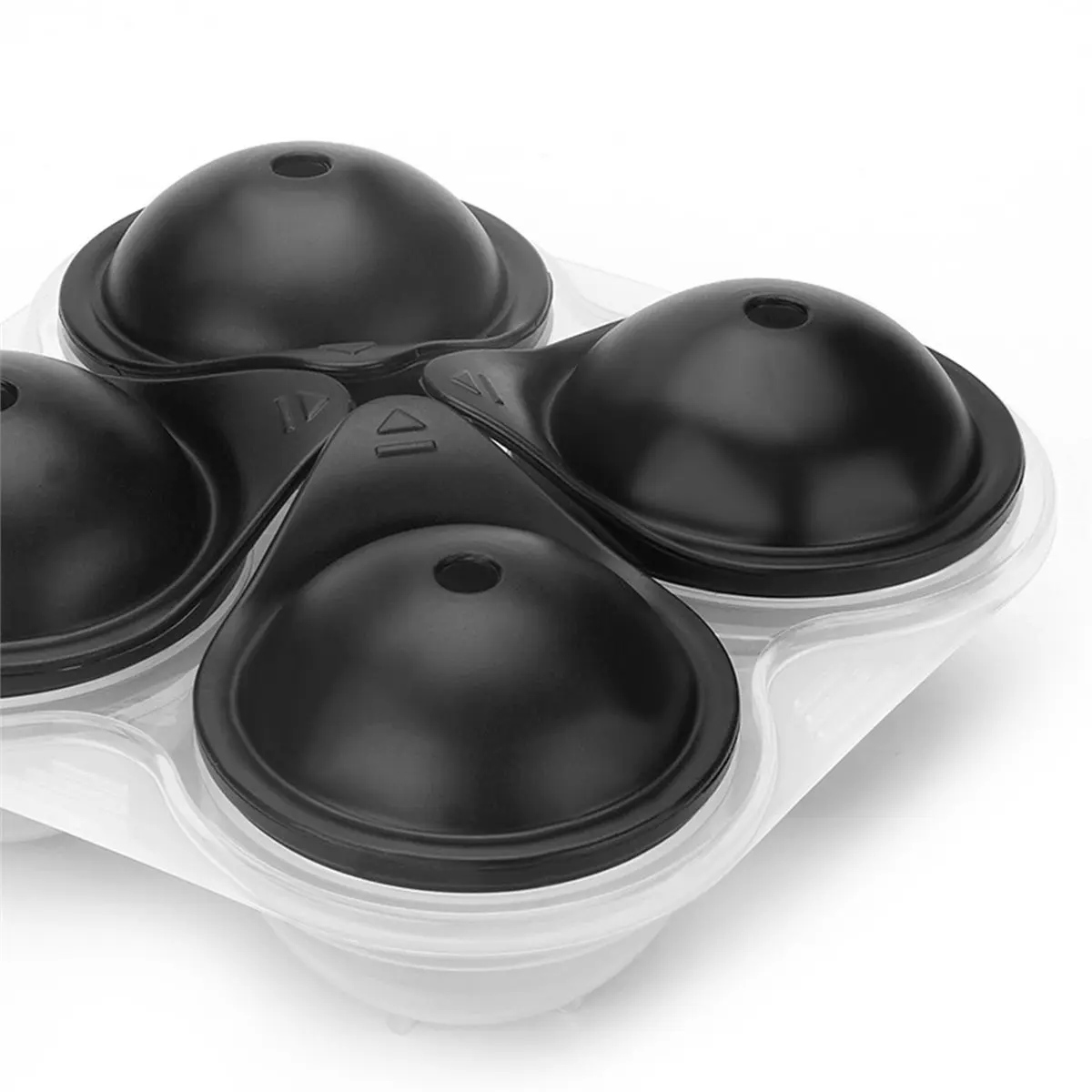 Large Silicone Tray with Lid Big Ice Ball Maker Round Sphere Silicone Ice Tray Quick-Freezing Ice Ball Mold 4