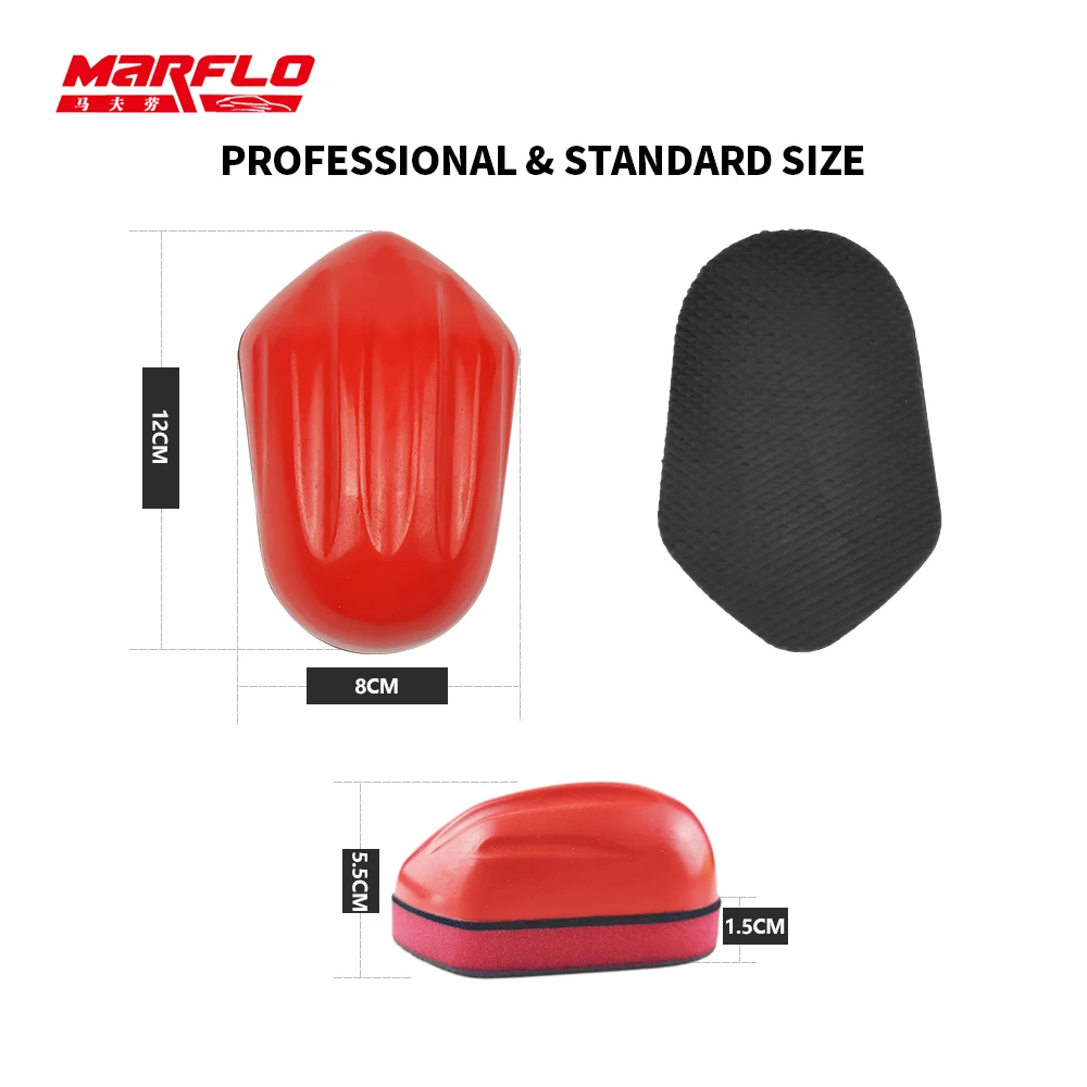 Marflo Car Care Paint Cleaner Magic Clay Bar Block Sponge Clay Pad Use Before Car Wax Paint Coating Supplies Auto Washing Tool