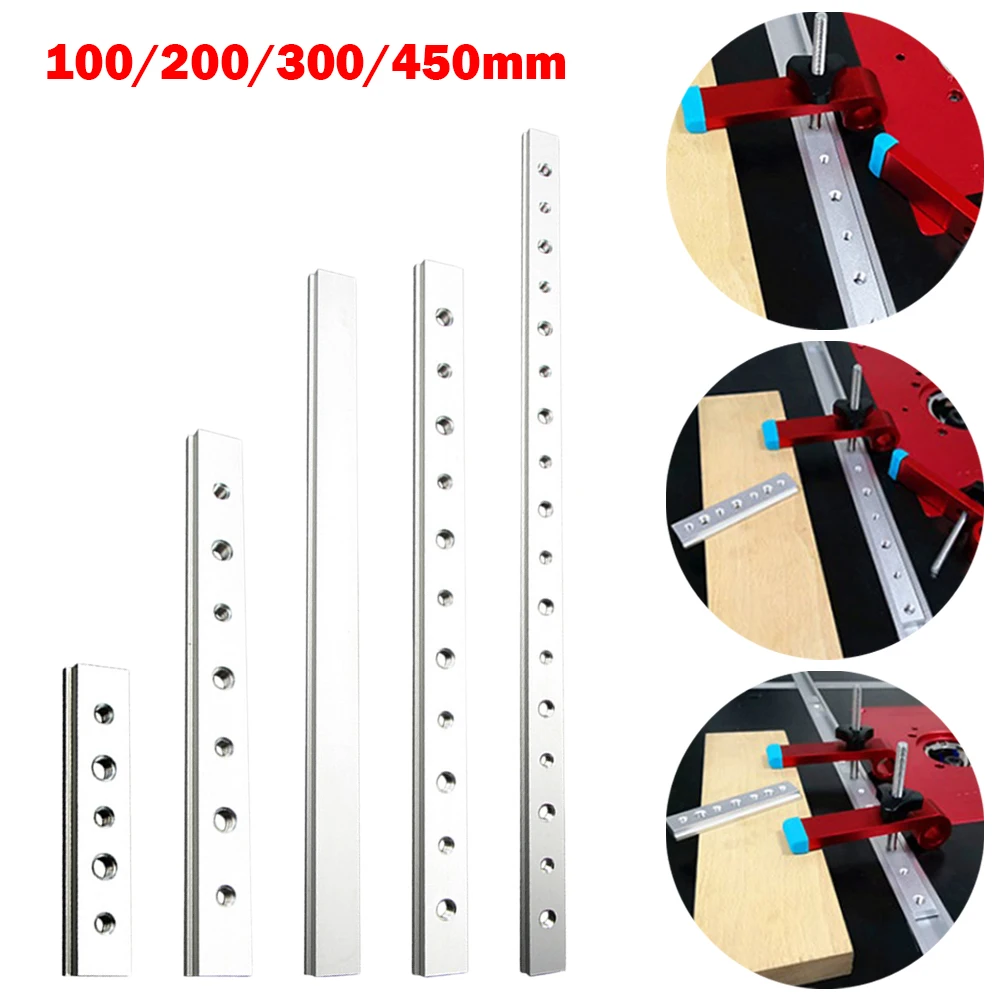 Aluminium Aloi t-track Slot Miter Track Jig Woodworking Miter Track Miter Bar Slider Table Saw Rod T Slider 100-450mm