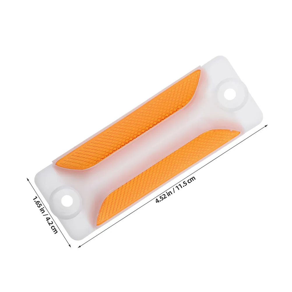 4Pcs Reflective Driveway Markers Rectangular Delineators Road Safety Pavement Guardrail Reflector Highway Marker