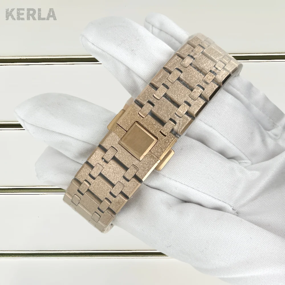 41 mm sternenklares Sand-Silber-Uhrengehäuse, Armband aus 316L-Edelstahl, passend für Eiche 31,8 mm Zifferblatt, montiertes NH35- und NH36-Uhrwerk, Uhrenzubehör – Detail 7