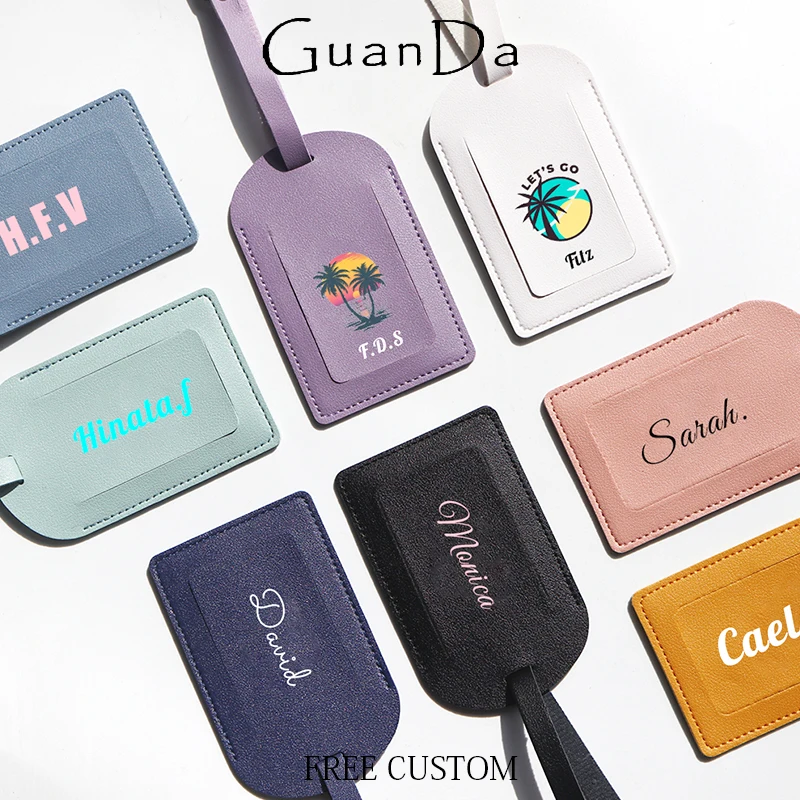 Fashion Travel Custom Logo Luggage Tag DIY Image Wholesale Business Trip Suitcase Label Personalized Name Tag Pendant Cute Gift